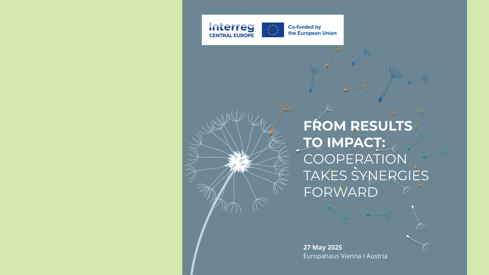Sind Sie bereit, Ihre Projektergebnisse in einem noch größeren Umfang zu kapitalisieren? Interreg Central Europe: “From Results to Impact: Cooperation Takes Synergies Forward” am 27. Mai 2025. (veröffentlicht: 17.04.25)