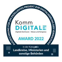Auszeichnung für das „Gemeinsame elektronische Bewertungssystem“ (GeBS) mit dem KommDIGITALE-Siegel