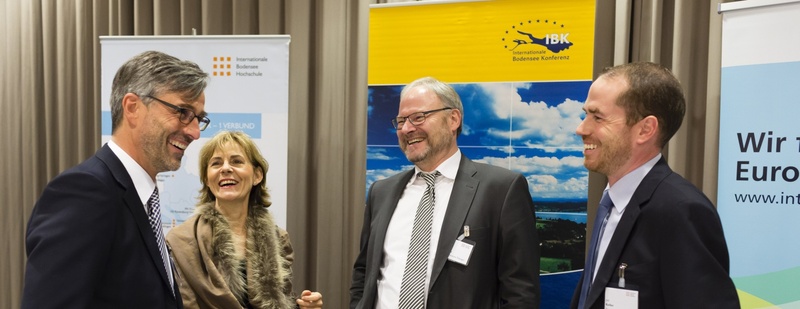 v.l.n.r.: Prof. Dr. Sebastian Wörwag; Mag. Gabriela Dür; Dr. Tobias Schneider; Joel Keller, M.A. HSG