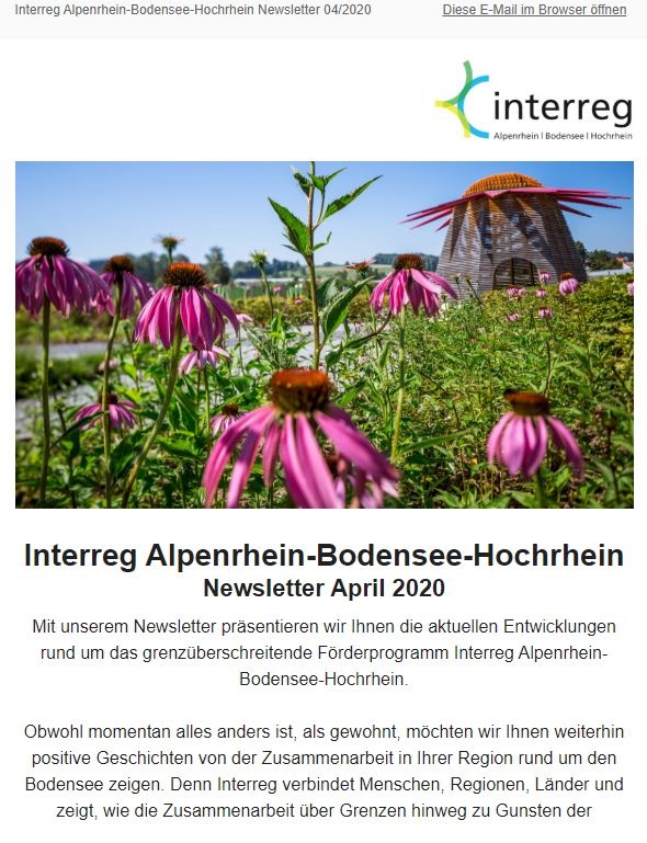 Der April Newsletter wurde verschickt