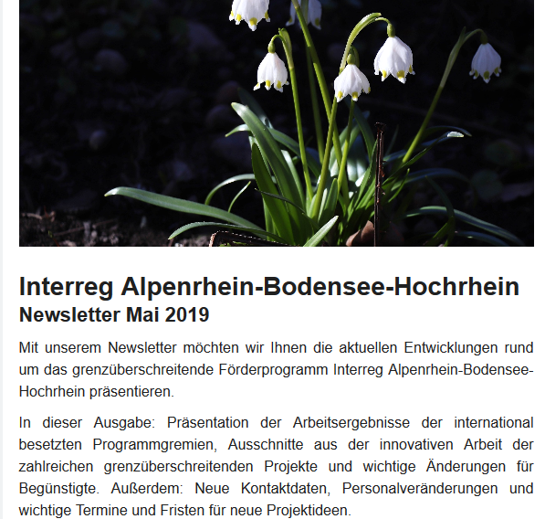 Newsletter Interreg ABH